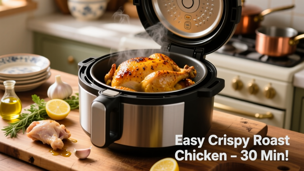 Roast Chicken in Instant Pot Air Fryer Lid: Easy & Crispy