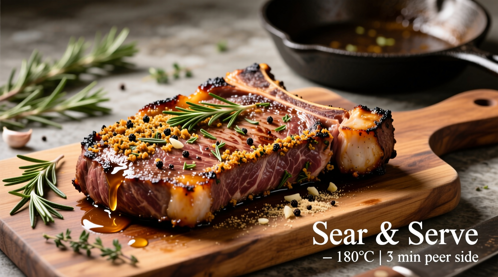 Perfectly seared venison backstrap with herb crust