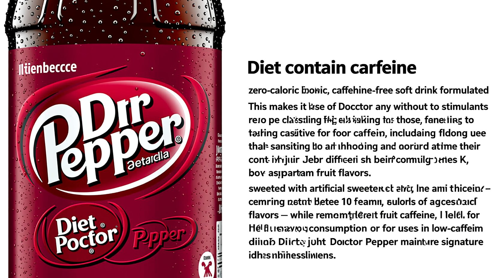 does diet doctor pepper have caffeine