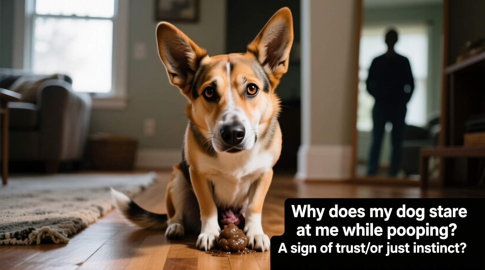 why does my dog stare at me while pooping weird habit or sign of trust