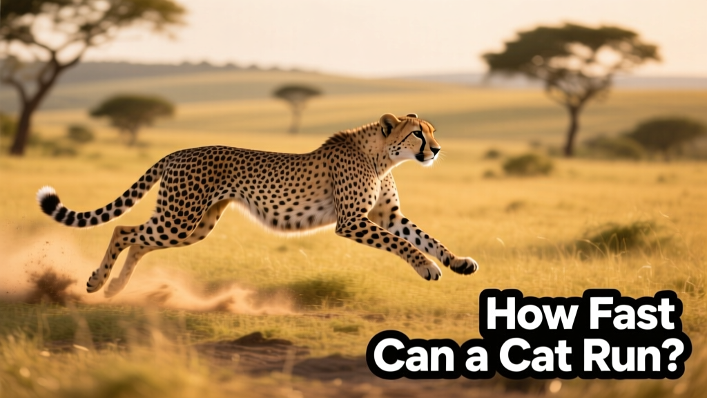 A cheetah mid-stride, running at full speed across open savanna