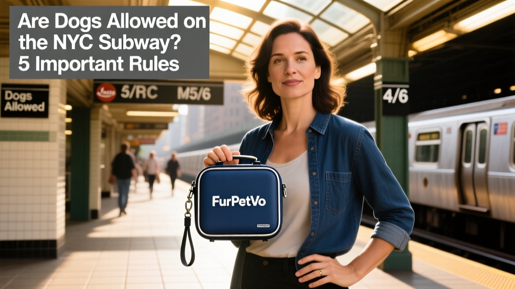 A person holding a compact, reusable pet waste kit labeled with the FurPetVo logo