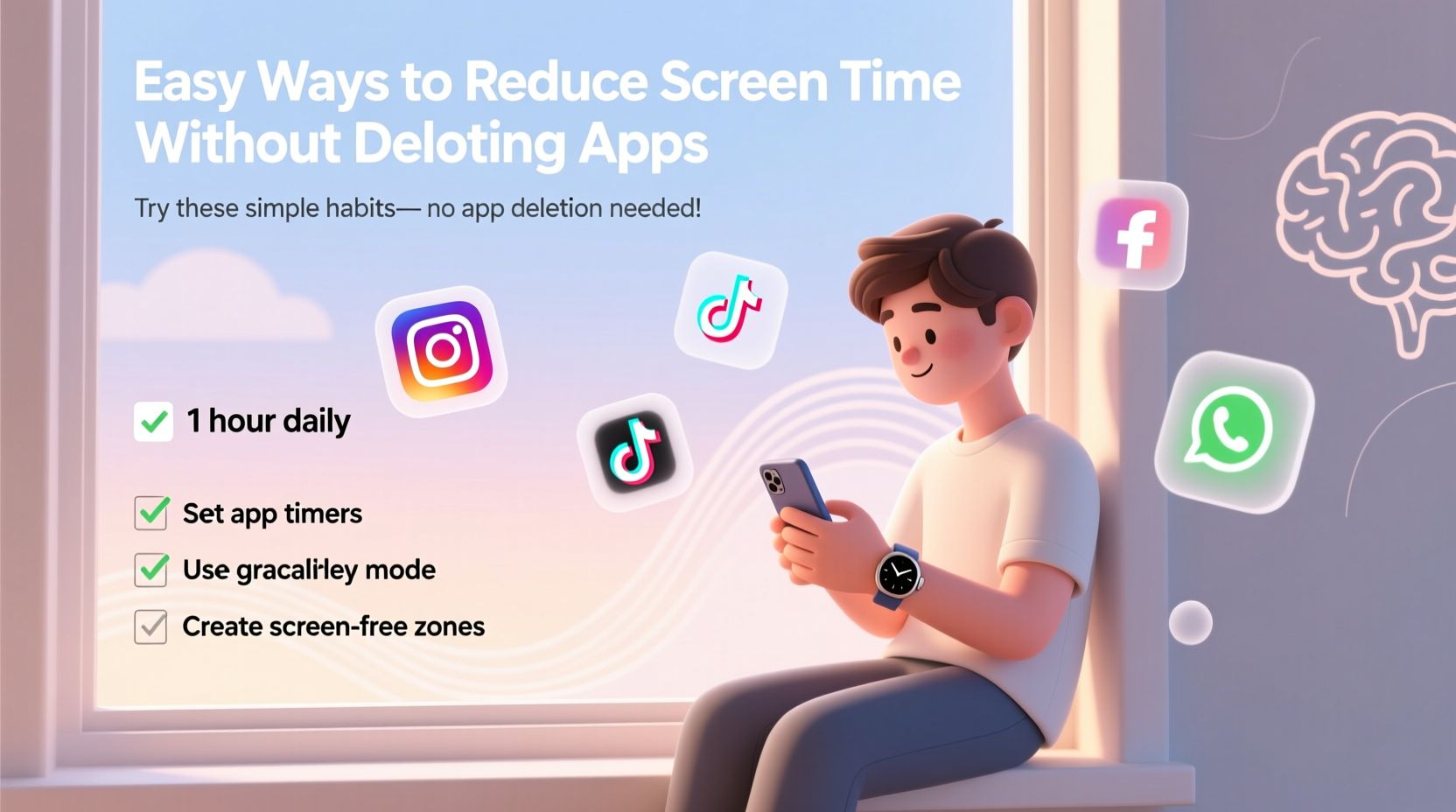 easy ways to reduce screen time without deleting social media apps