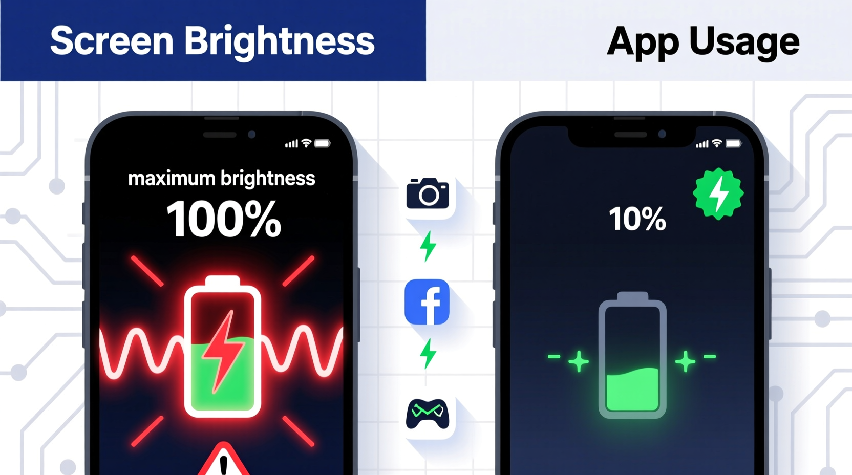 does screen brightness affect battery life on smartphones more than apps