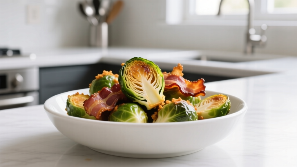 Air Fry Brussels Sprouts with Bacon (Crispy & Safe!)