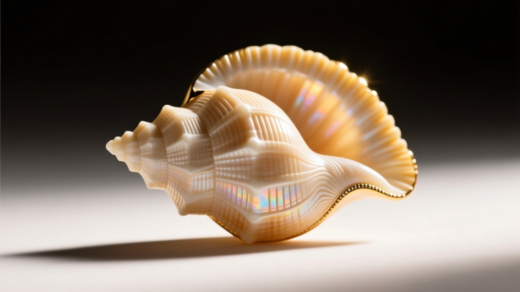 Macro photo of a carved shell cameo showing subtle hand-tool marks and natural translucency backlit by a warm jewelry loupe.