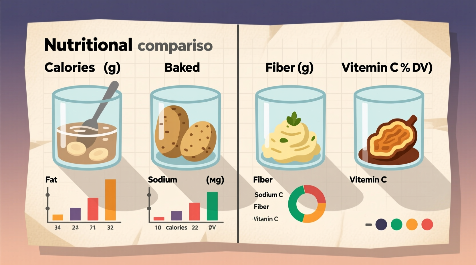 Nutritional comparison of different potato preparation methods