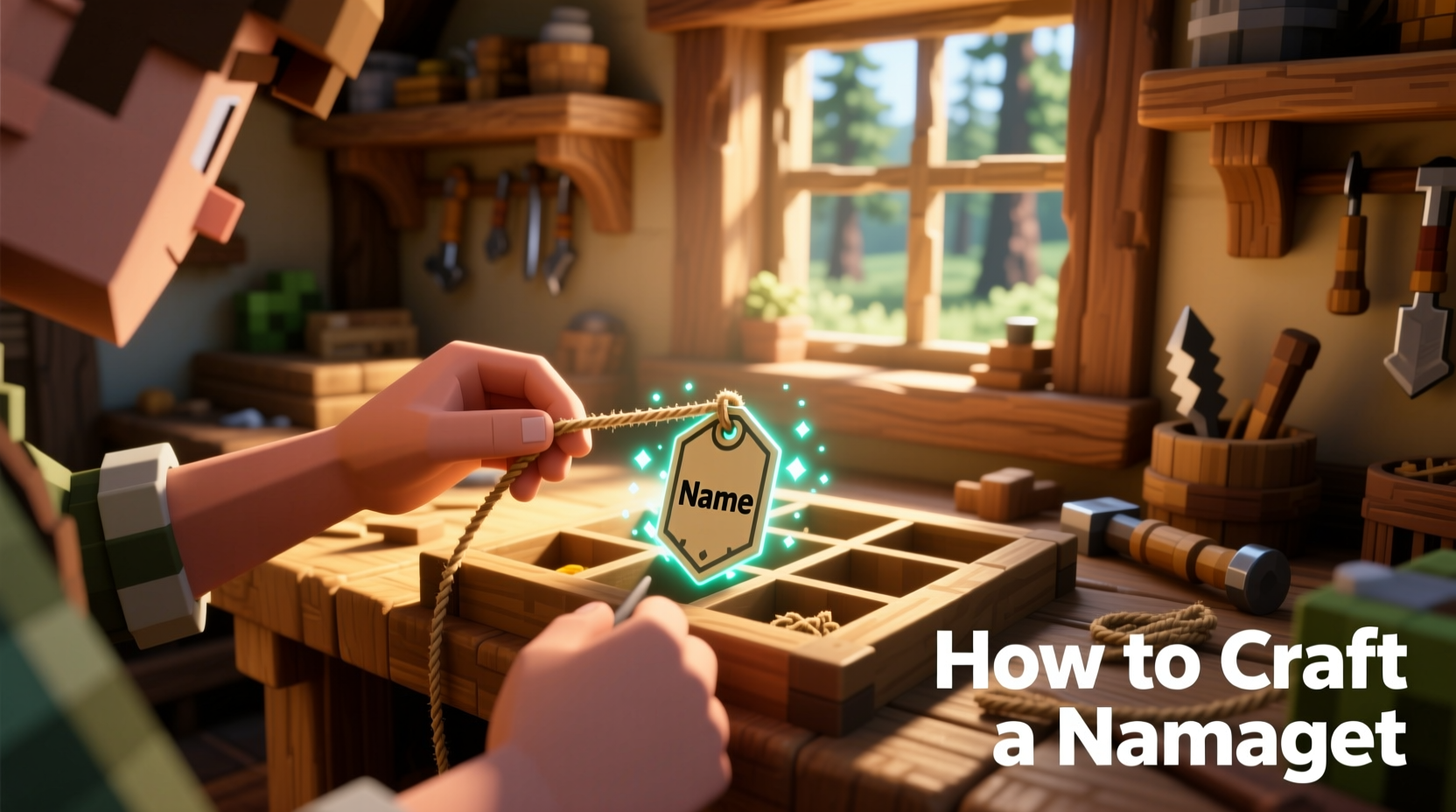 how do you craft a nametag in minecraft