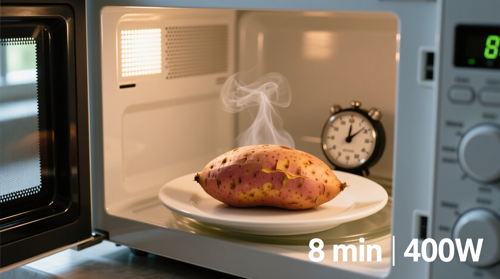Microwave Sweet Potato Time: Exact Minutes by Size