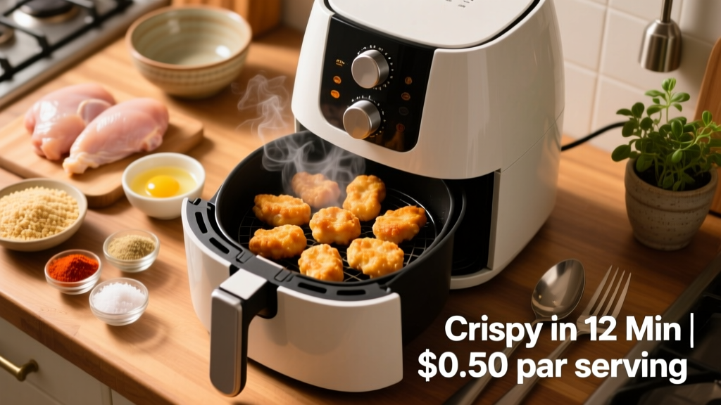 Crispy Frozen Chicken Nuggets in Air Fryer