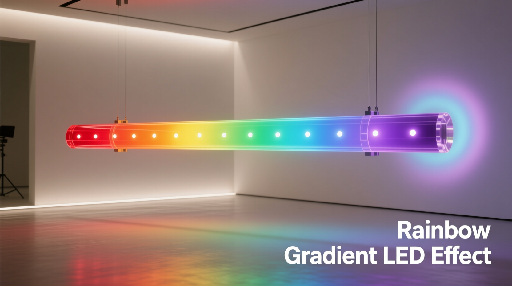 how to create a rainbow gradient effect with multicolor led lights