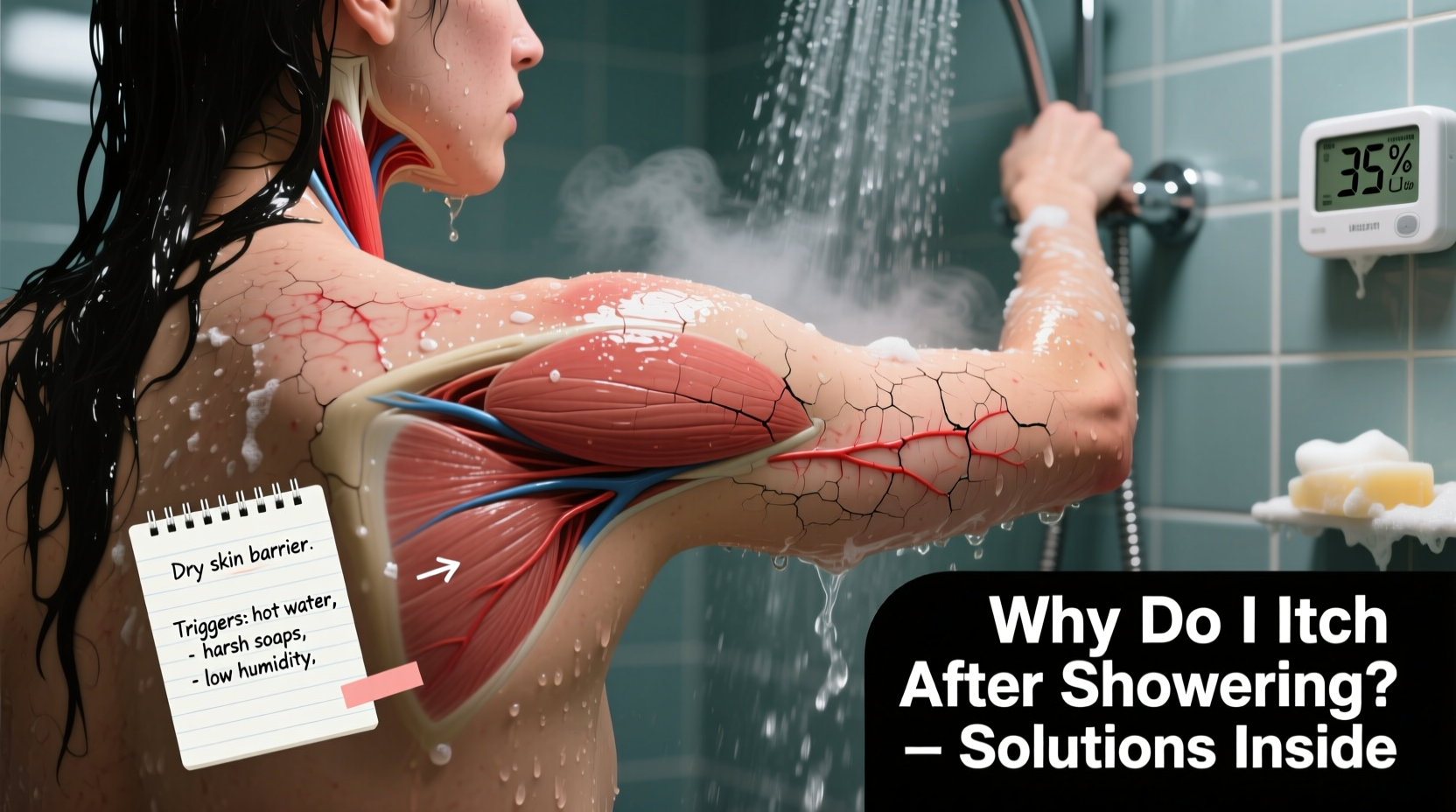 why does my body itch after showering and how to stop it