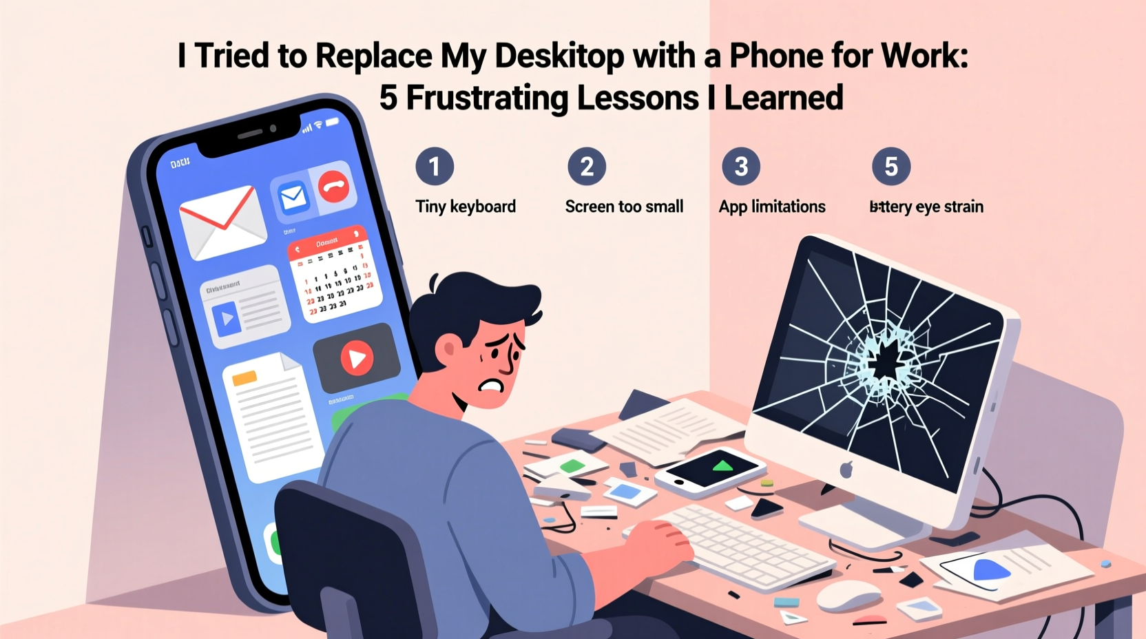 I Tried to Replace My Desktop with a Phone for Work: 5 Frustrating Lessons I Learned