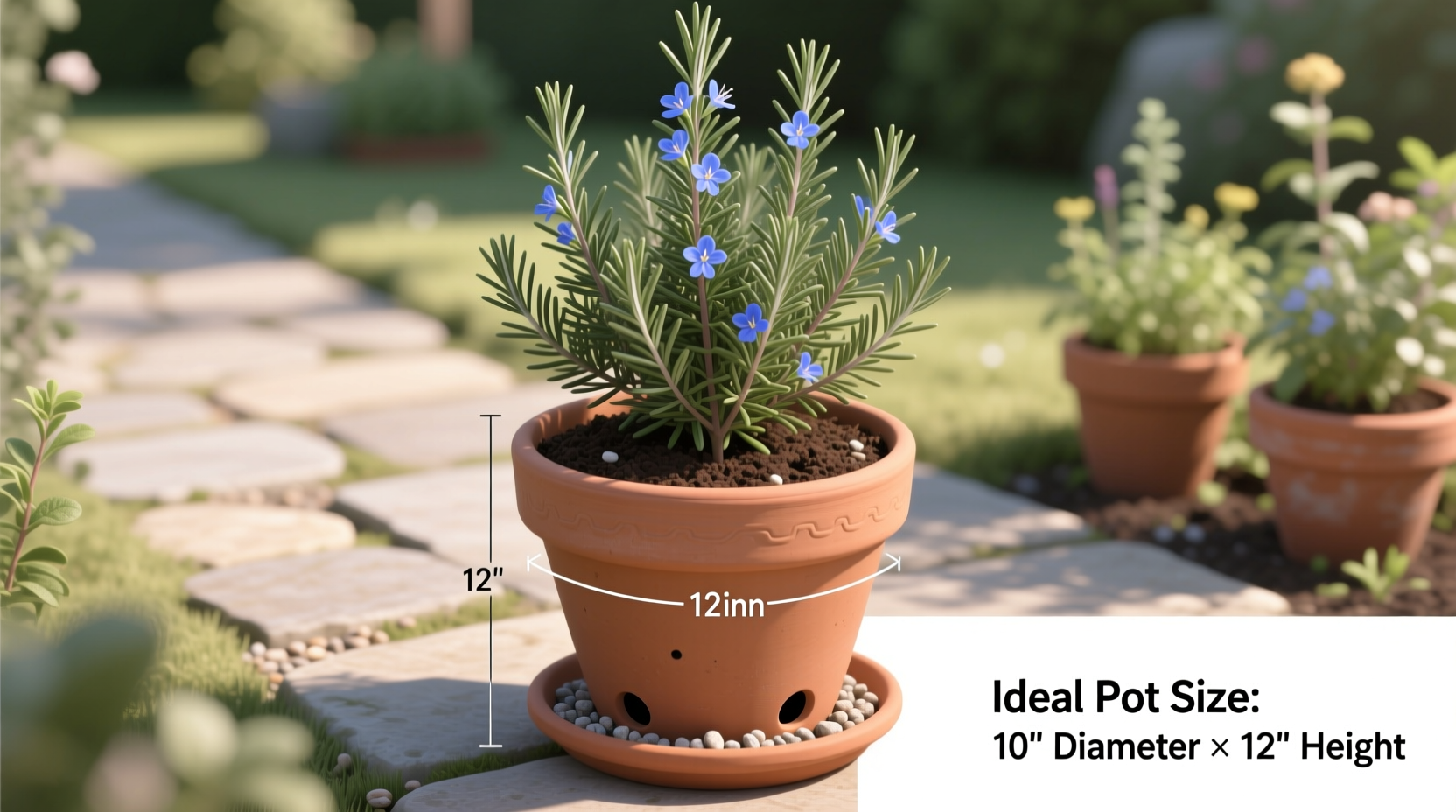 Best Pot Size for Rosemary: 12" Guide | TheHomeSprouts