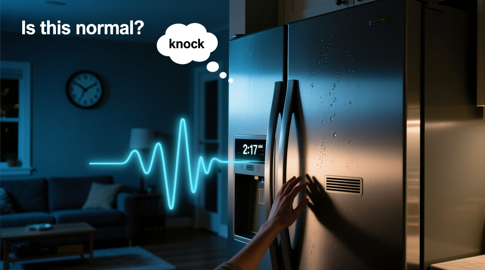 why does my fridge make knocking sounds at night when to worry
