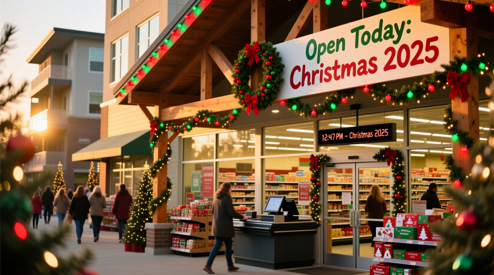 which grocery store is open on christmas