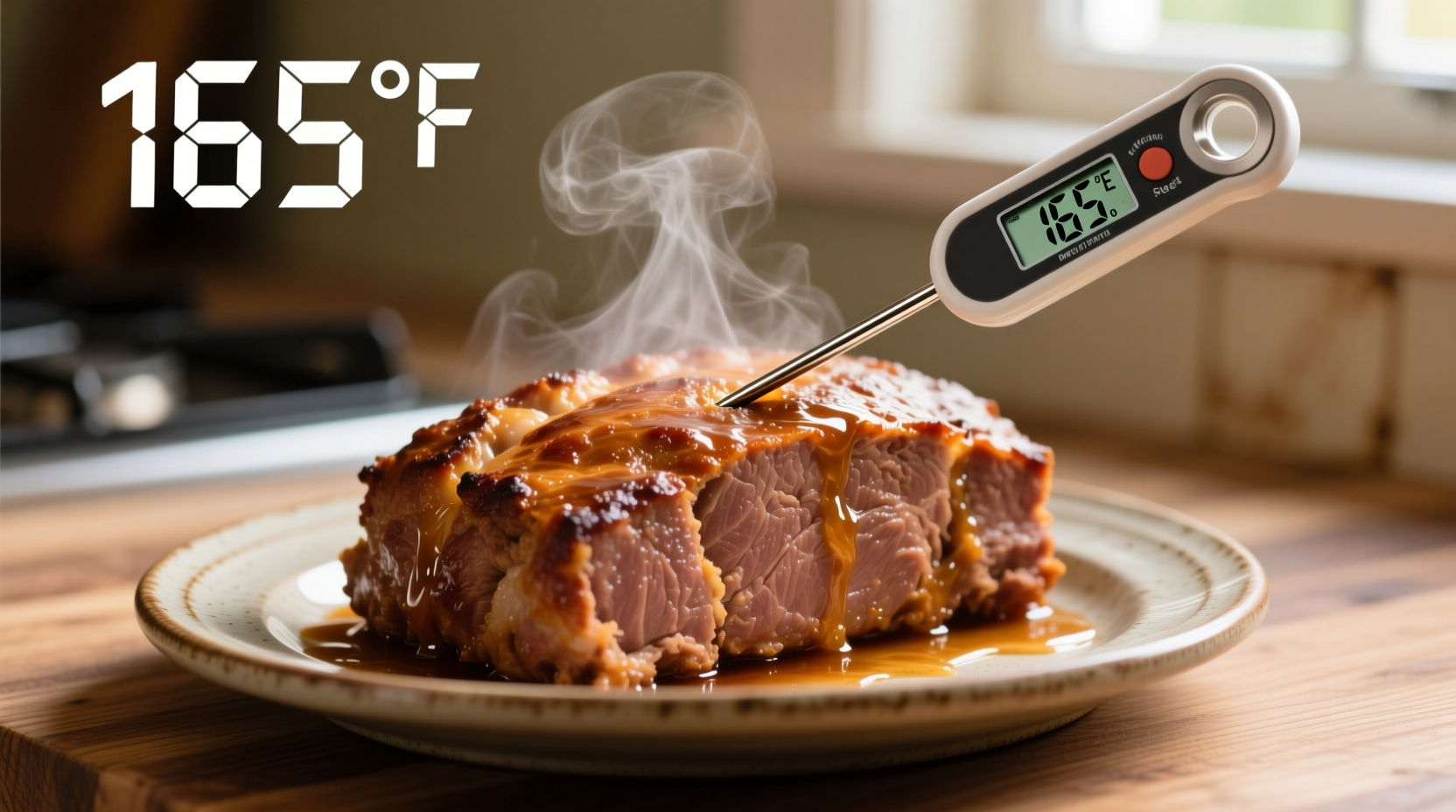 meatloaf thermometer checking internal temperature