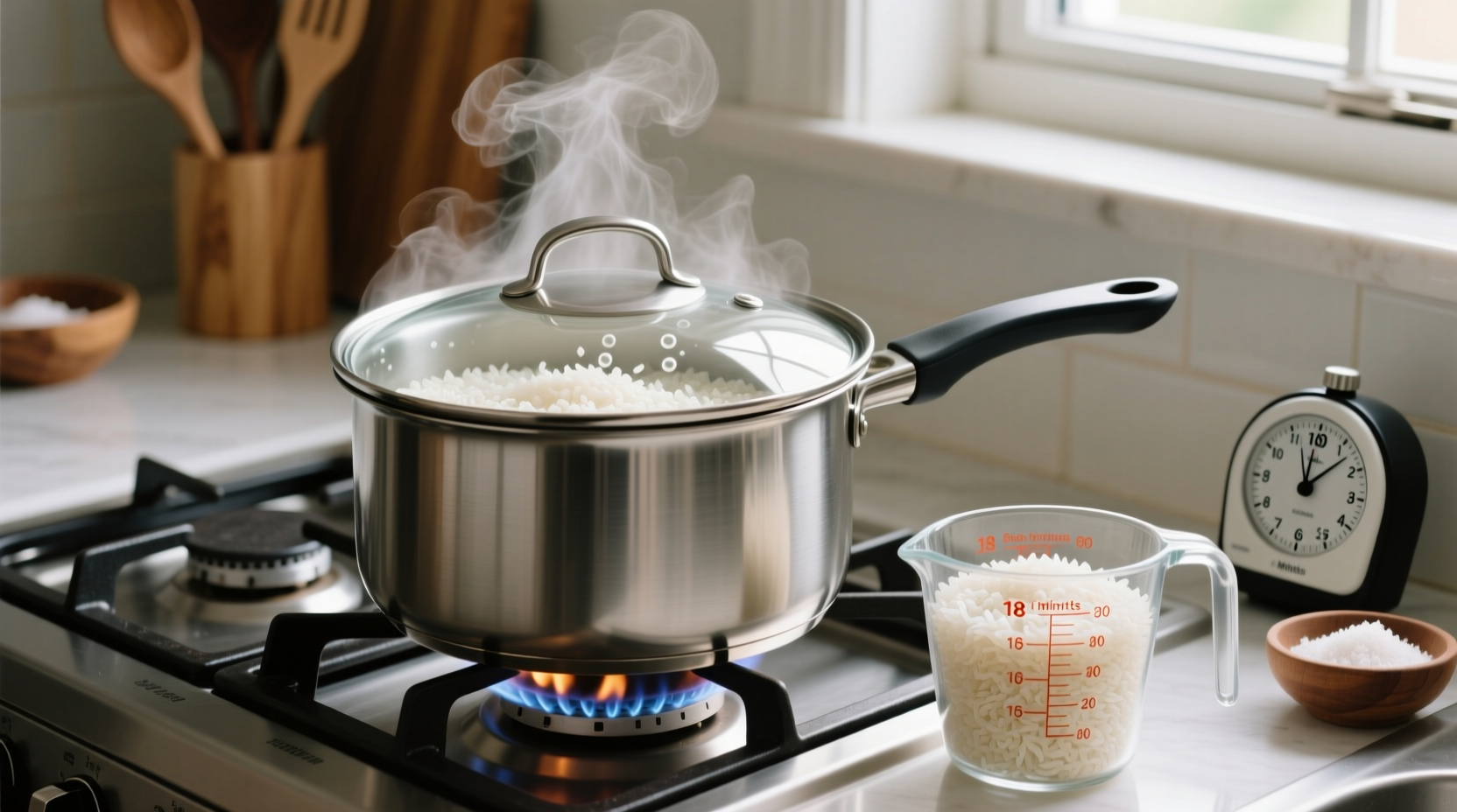 how long to cook rice on stove top