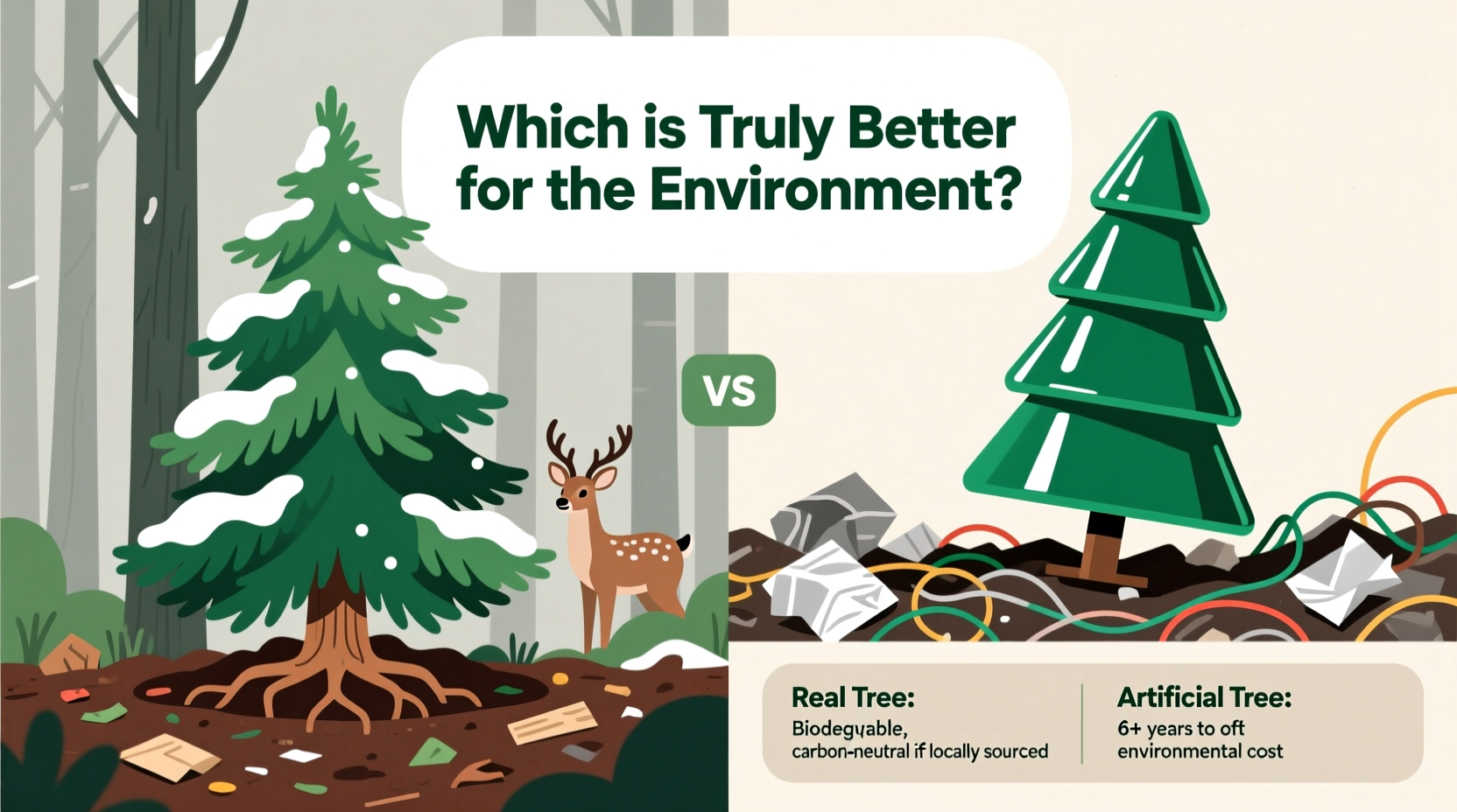 artificial vs real christmas trees which is truly better for the environment