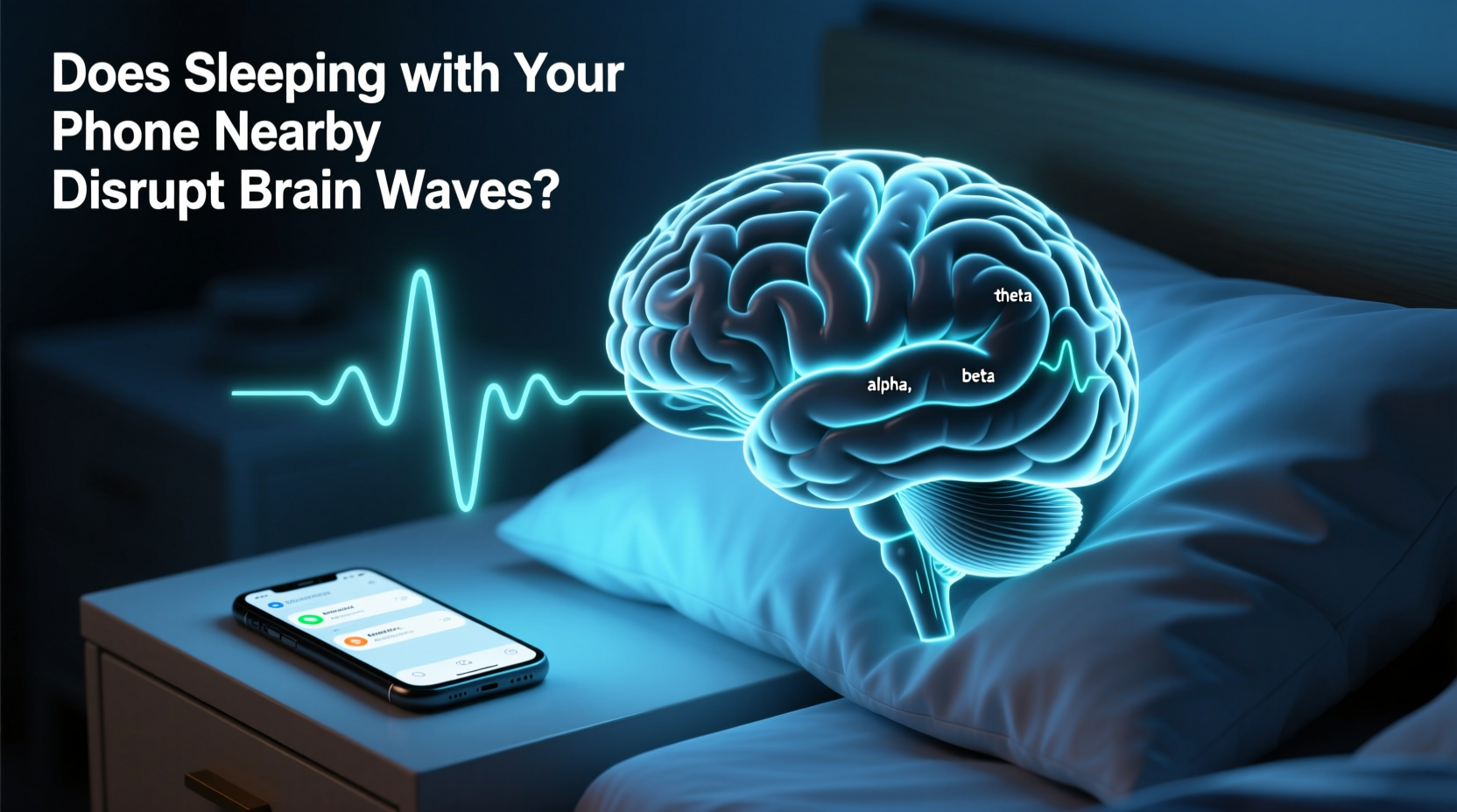 does sleeping with your phone nearby really disrupt your brain waves