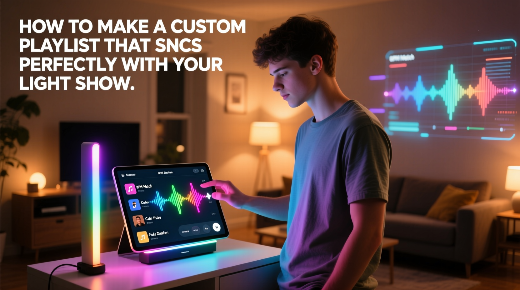 how to make a custom playlist that syncs perfectly with your light show