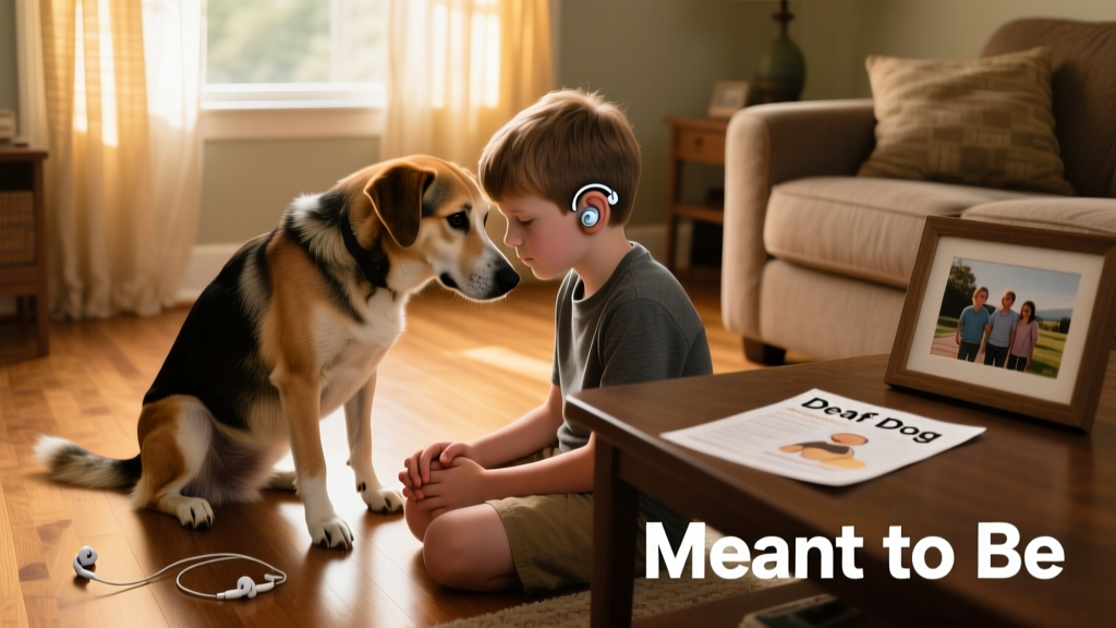 'Meant To Be': Deaf Dog Dave Joins Family With a Son Losing His Hearing