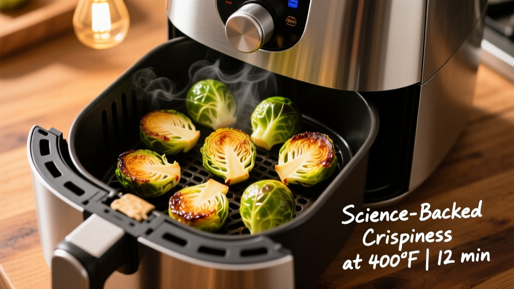 Crispy Frozen Brussels Sprouts in Air Fryer (Science-Backed)