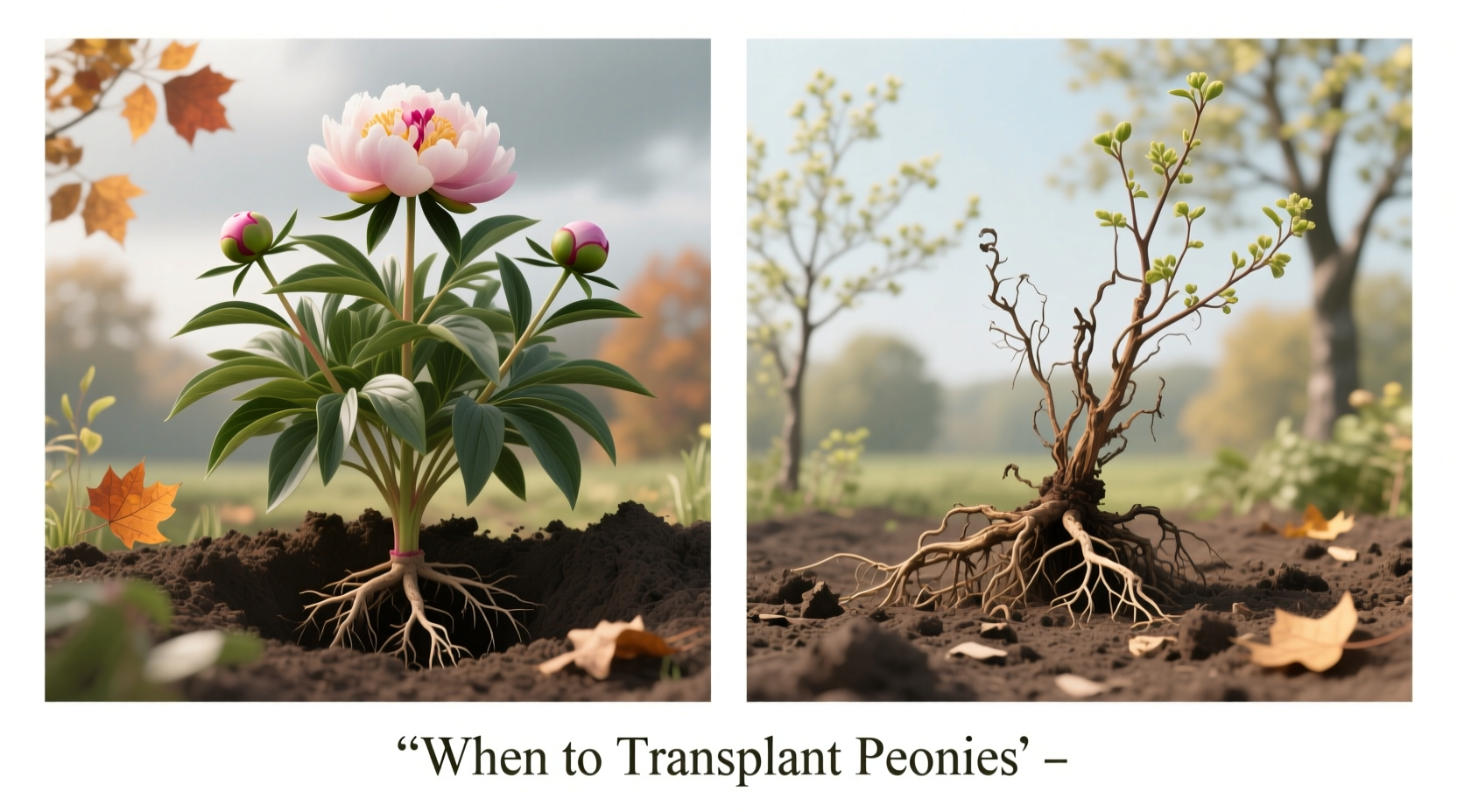 when to transplant peonies