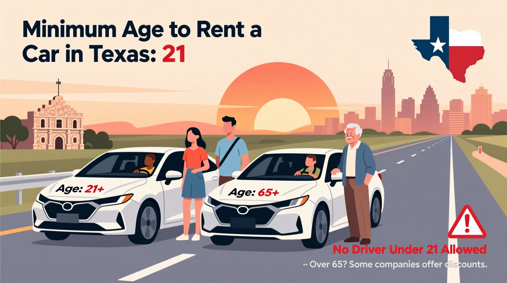how old to rent a car in texas