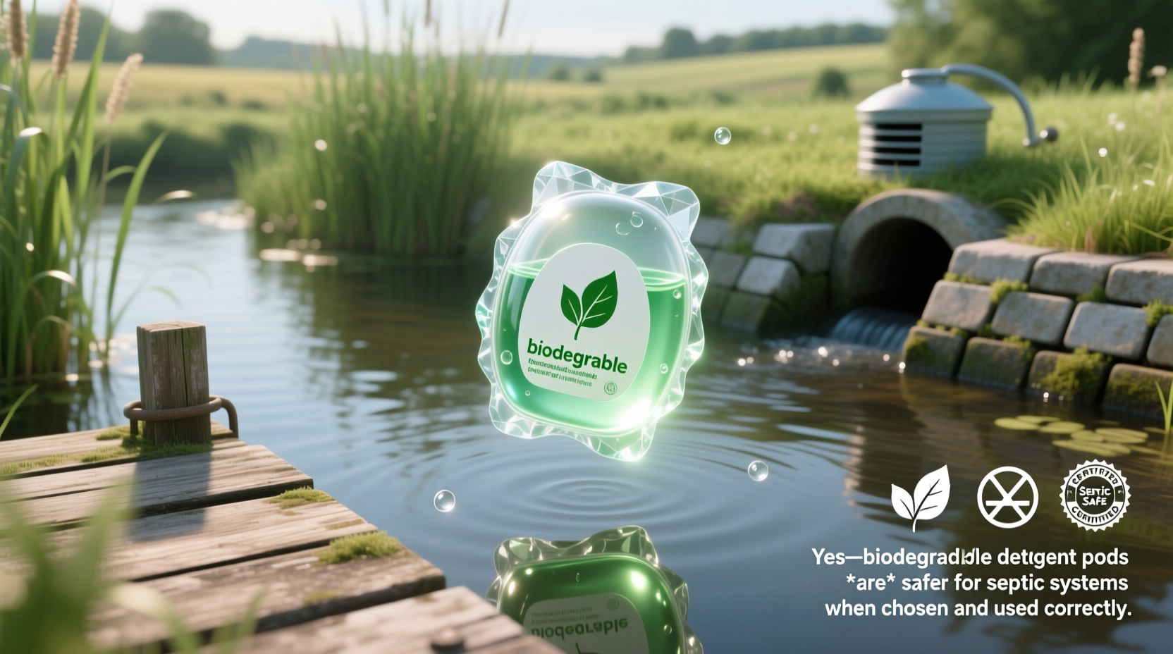 biodegradable detergent pods septic safety