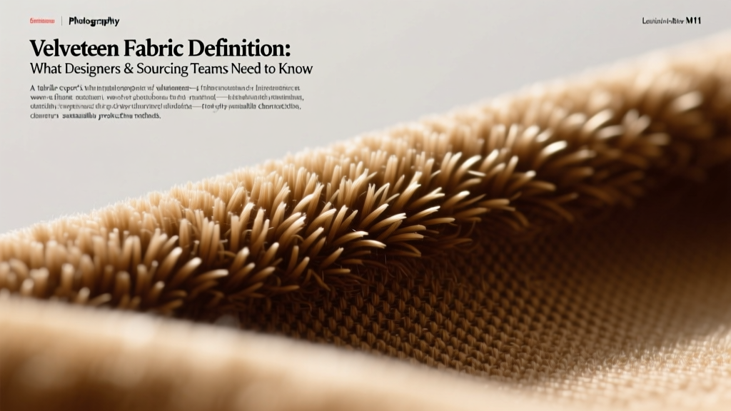 Velveteen Fabric Definition: What Designers & Sourcing Teams Need to Know
