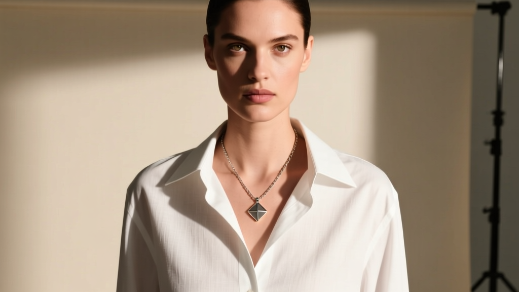 Pendant Necklace with Collared Shirt: Style Guide