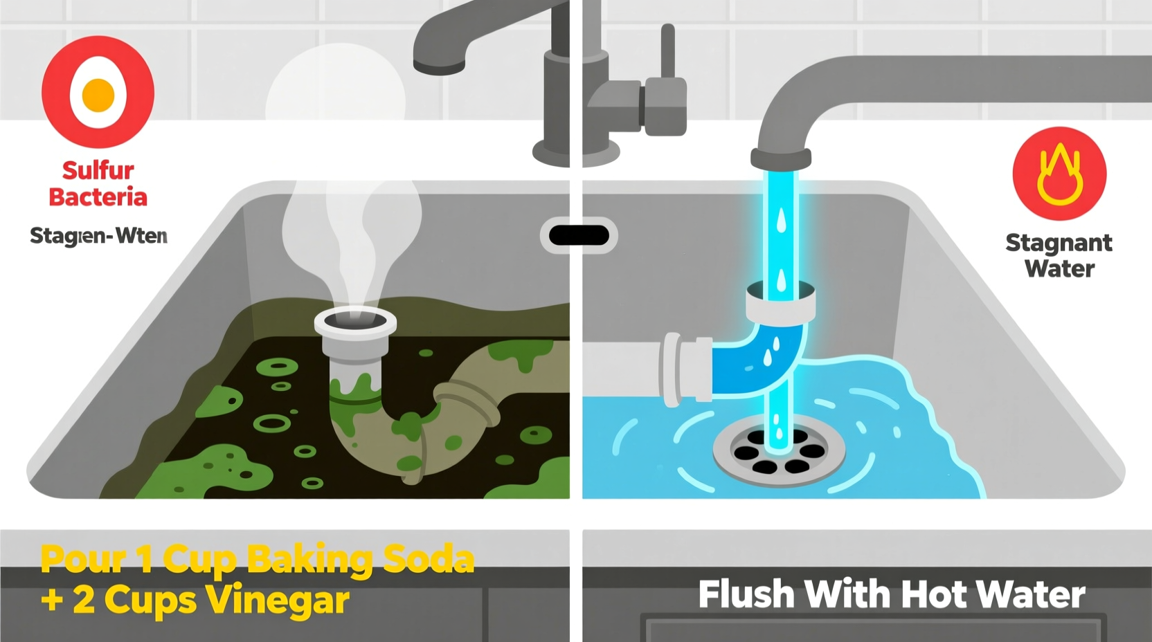 why does my sink smell like rotten eggs and how to eliminate the odor fast