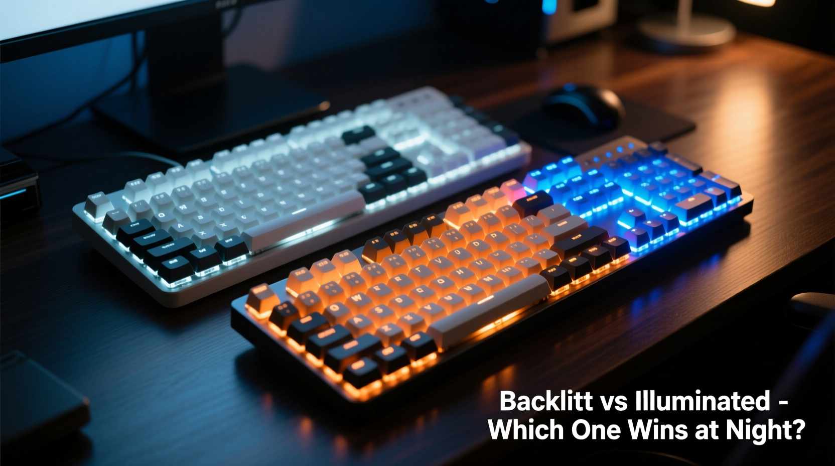 backlit keyboard vs illuminated keys which looks better at night