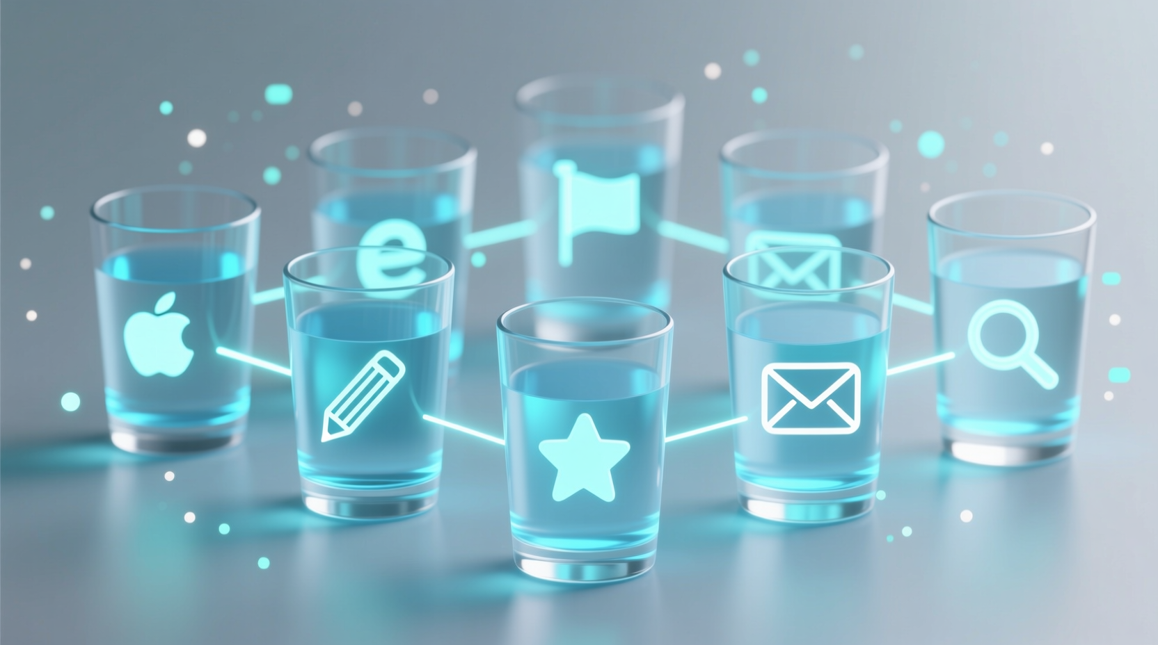 water glasses evernote shortcuts and gmail searches