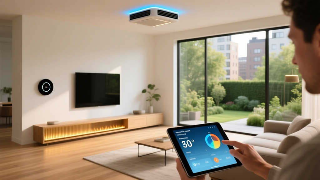 Smart Living Room Climate: Summer Cooling and Winter Heating