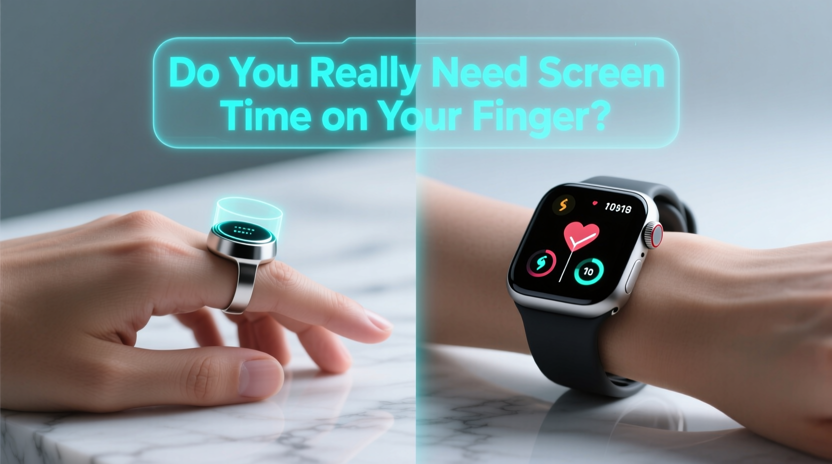 smart ring vs smart watch do you really need screen time on your finger