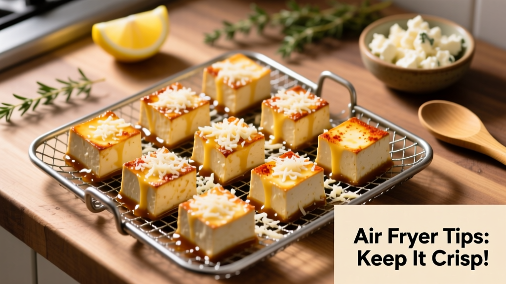 How to Air Fry Cheese Tofu (Without Melting or Sticking!)