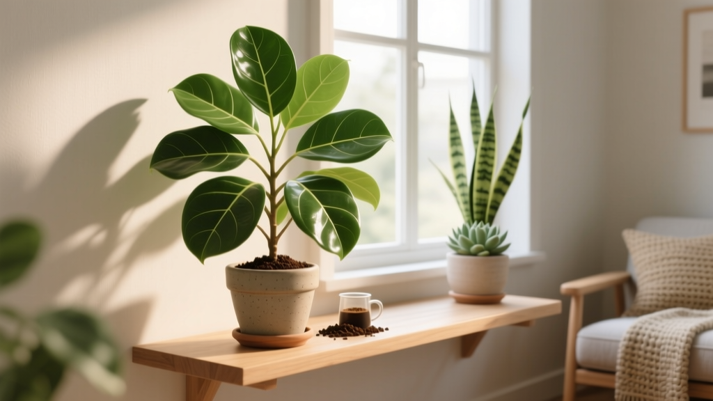 Coffee Grounds for Indoor Plants in Bright Light