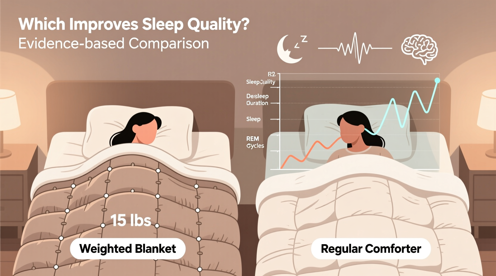 weighted blanket vs regular comforter which actually improves sleep quality
