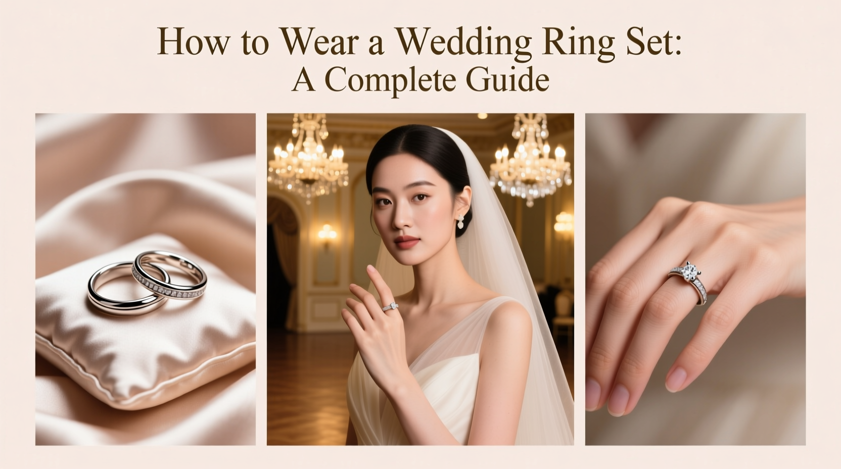 how to wear a wedding ring set