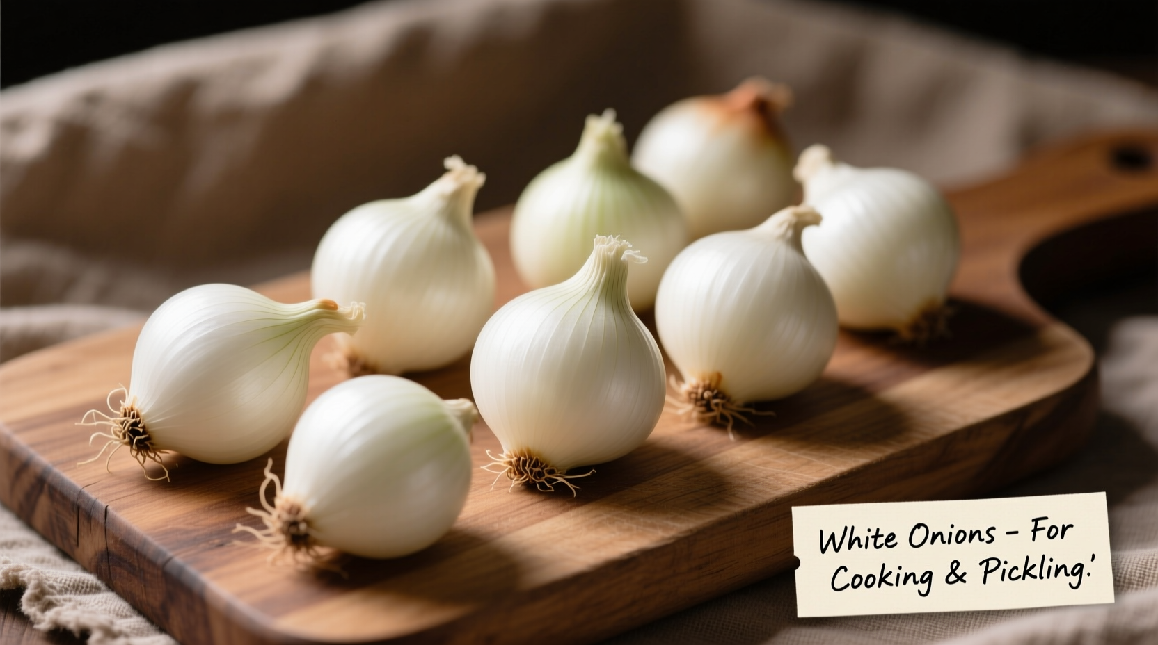 small white onions commonly used in cooking and pickling