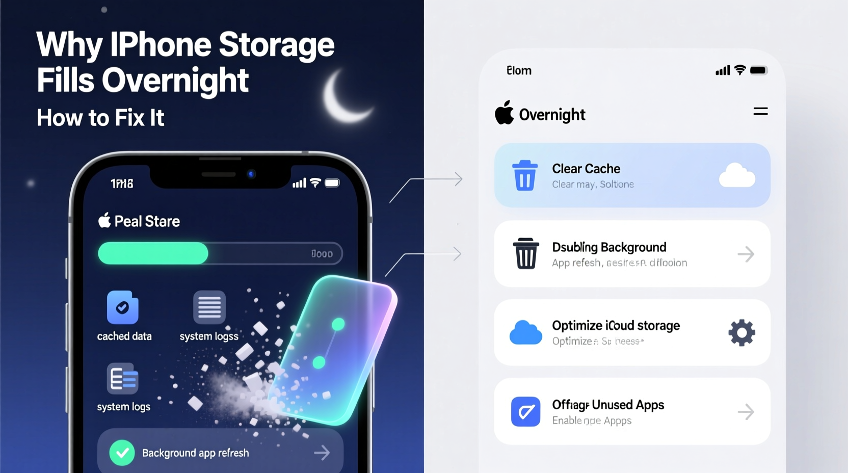 why does my iphone storage fill up overnight and how to prevent it