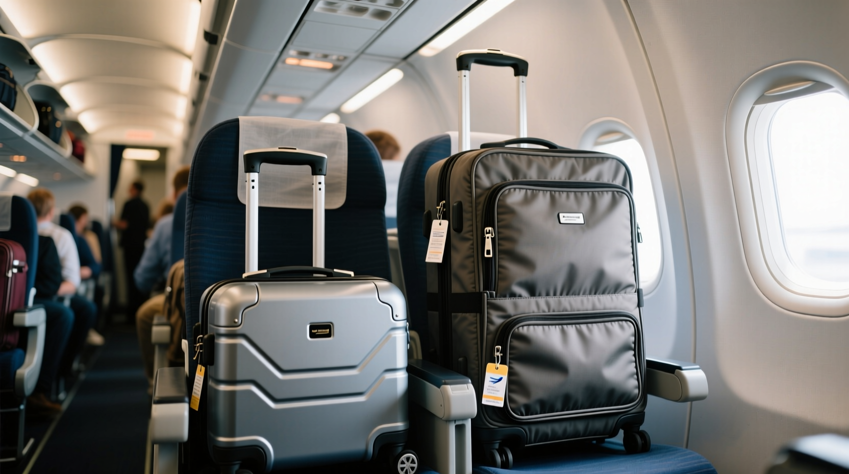 suitcase hard shell vs soft shell which actually fits more in the overhead bin