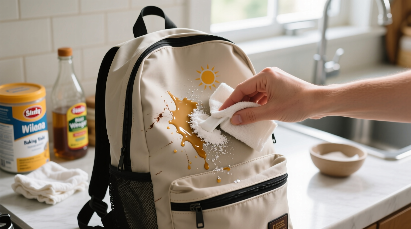 sunscreen stain removal for nylon backpacks