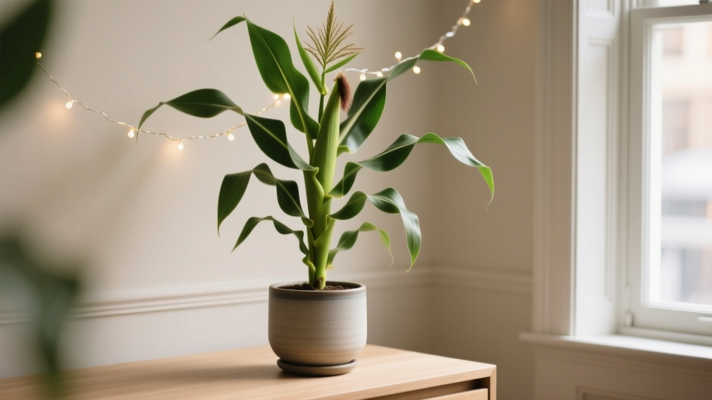 String Lights for Corn Plants: Safe Indoor Guide