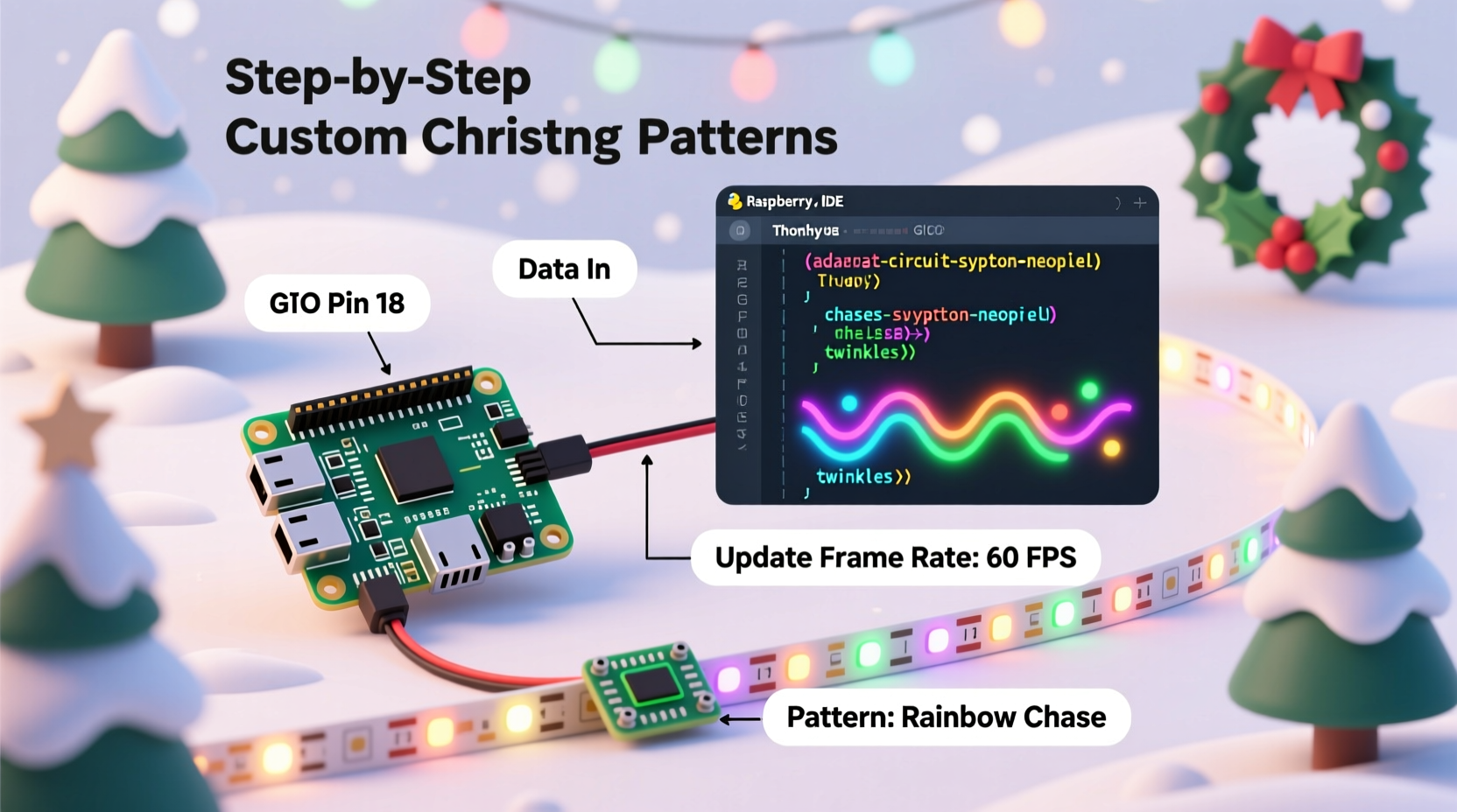 how to program a raspberry pi to control custom christmas light patterns