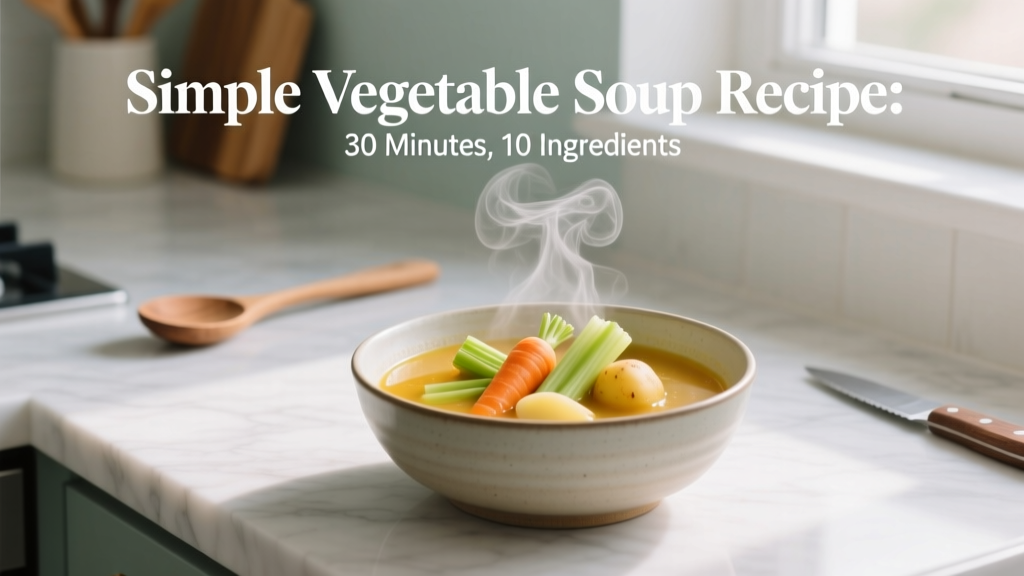 Simple Vegetable Soup Recipe: 30 Minutes, 10 Ingredients