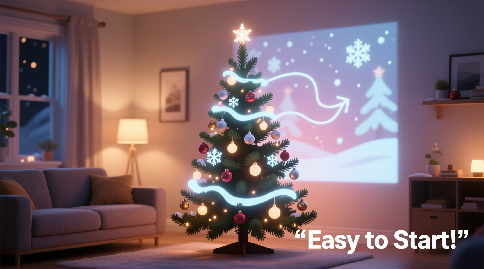 indoor projection mapping for christmas trees is it too complex for beginners