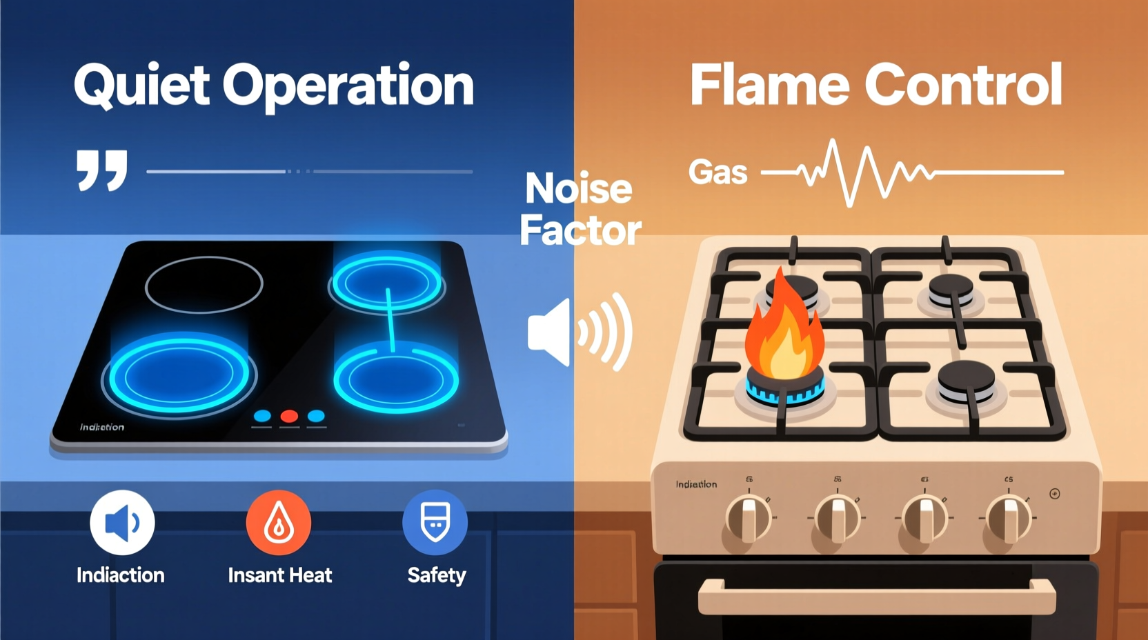 induction cooktop vs gas range pros cons and the noise factor
